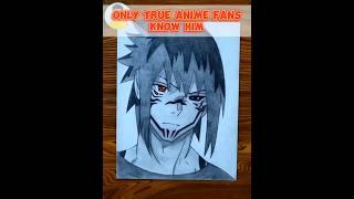 Only for True Anime Fans || My Ultimate Character Creation #shorts #sketch #anime #sasuke #animeart