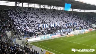 1. FC Magdeburg - Hallescher FC - 0:0 Choreografie - Daniel Bauer - www.sportfotos-md.de