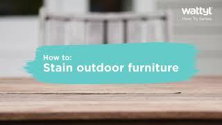 How To Stain An Outdoor Chair