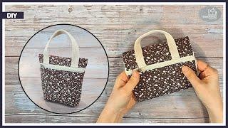 Easy to make!! How to make a mini zipper pouch with handle