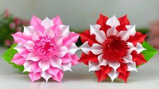 Beautiful Paper Flower Making | Paper Crafts For School | Home Decor | Paper Craft | DIY | Crafts