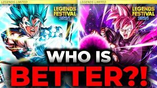 Who Is BETTER? LL Vegito Blue Vs LL Goku Black Rosé! (Dragon Ball Legends)