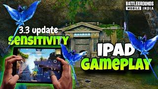 BGMI 3.3 Update Gameplay  BGMI iPad SENSITIVITY & CONTROL Code for iPad 9,10,7,6,mini 6,iPad Pro