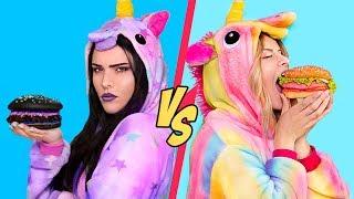 ¡Desafío De Unicornio Buena vs Unicornio Mala! / 11 Recetas Arcoíris De Unicornio