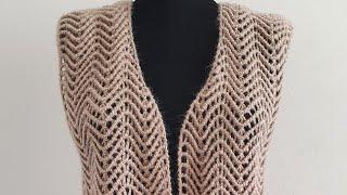Alize's Zigzag Women's Vest Detailed From Start to End ️ Crochet Women's Vest