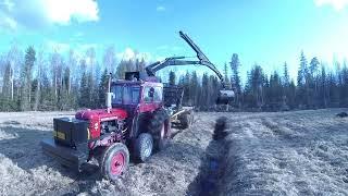 Volvo BM Skogsboxer rensar diket, ojanperkuussa.