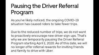 Uber Is Ending The Driver Referral Program