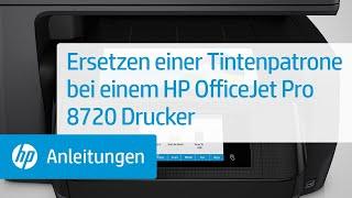 Ersetzen einer Tintenpatrone bei einem HP OfficeJet Pro 8720 Drucker