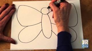 Teaching Kids to Draw: How to Draw a Butterfly