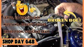 Mustang GT Electrical issues, Lexus Loose Steering, Expedition Coolant leak. Auto Shop DAY 648