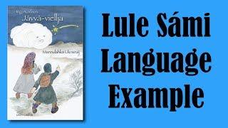 Lule Sámi language example - Julevsámegielak buojkulvis