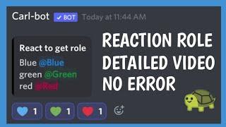 Reaction role discord | Carl bot | Discord help