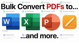 Bulk Convert PDFs to Word, Excel & Editable Formats (without Adobe Acrobat)