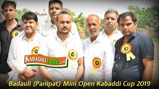  Badauli (Panipat) Mini Open Kabaddi Cup 2019 II KABADDI1008  II