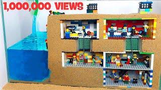 Dam Breach Experiment - Fallout Shelter, Underground Base Flooded * LEGO