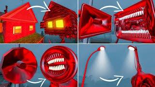 EVERYTHING TURNED INTO RUBY MONSTERS | MEGAHORN, HOUSE HEAD, LIGHT HEAD, MEGAPHONE