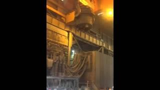 Pacific Steel Auckland New Zealand last ladle ever Sept 2015