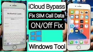  Fully Windows Tool |  iCloud Activation Lock Bypass with SIM Call Fix (NO MEID) ON/Off Fix - DM