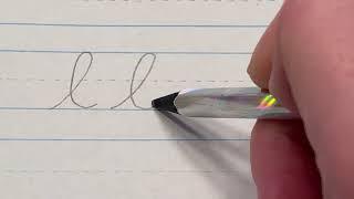 Lowercase "L" in cursive