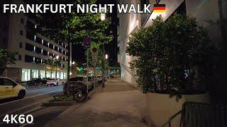 Relaxing Night Walk in Mainzer Landstraße, Frankfurt Germany | 4K60