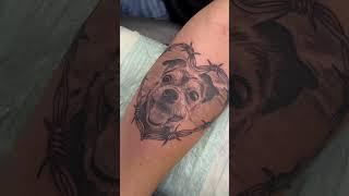 Dog portrait tattoo #art #drawing #artist #tattoo #inktattoostudio #tattooartist #tattooink #inked