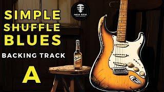 Simple Shuffle Blues in A backing track - BPM 70