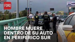 Muere por infarto hombre que viajaba en vehículo en segundo piso de Periférico Sur, CDMX