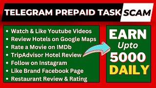 Biggest Online Scam of Year 2024 | Prepaid Merchant Task Scam on Telegram