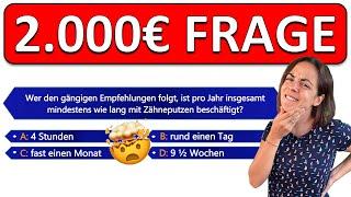  Schaffst DU die 2.000€ Frage? | Mathe Aufgabe aus Wer wird Millionär? | Zähneputzen