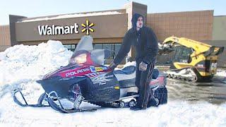 Fixing $600 Snowmobile in Walmart Parking Lot (with Walmart tools)