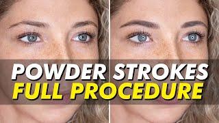 NEW at Eye Design NY | Powder brow strokes by Nadia Afanaseva | Semipermanent eyebrow transformation