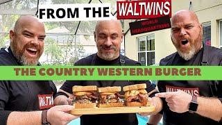 Blackstone Griddle Country Western Burger with THE WALTWINS!