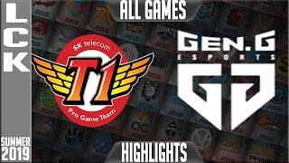 SKT vs GEN Highlights ALL GAMES | LCK Summer 2019 Week 7 Day 1 | SK Telecom T1 vs Gen.G