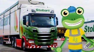 Gecko And The Big Lorry! Gecko's Real Vehicles | Trucks, Lorrys, Buses and More | Learning For Kids