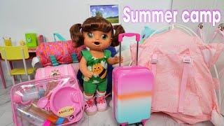 Baby Alive Doll Ayla packing for Summer Camp