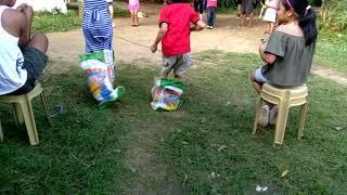 Christmas Party Games (8/10) - Sack Race