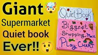 Biggest QUIET Book Ever!  Diy Shopping Mall Quiet book 