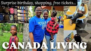 SURPRISE BIRTHDAY| HOW TO GET FREE TICKETS FROM THE LIBRARY |SHOPPING #lifeincanada #vlog #surprise