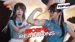 10 REACTIONS when SEEING girls' BICEPS --- #EP14 --- #PART.03