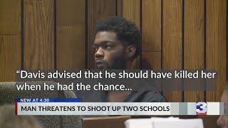 Suspect accused of threatening the shoot up schools in court