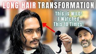 Long to Short Men's Haircut Transformation | Classic Hairstyle by Best Barbers in Dubai 