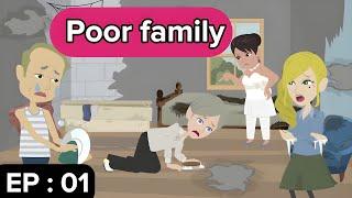 Poor family part 1 | English story | Learn English | Stories in English | Parvi English