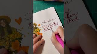 Autumn: Flex Fountain pen writing