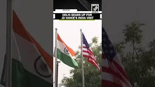 Delhi gears up for USA VP JD Vance’s arrival with posters and banners outside Palam Airport