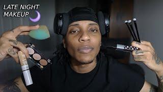 ASMR | Boy Does Your Makeup @ 12am | Late Night GRWM 