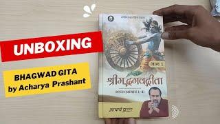 Gita by Acharya Prashant. Shrimad Bhagavad Gita Book Unboxing and Review. How to order Gita