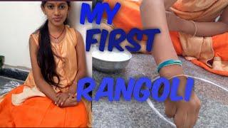 My first rangoli ||  from crazy hamsi corner ||  by hamsi