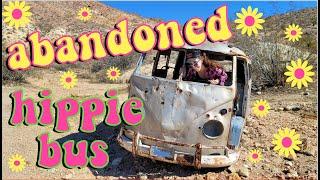 #609 Mystery 1960s Desert Hippie Camp: Abandoned VW Bus, Cabin and Mine