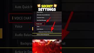 Secret Settings Only 1% Players Know  || Free Fire #shorts