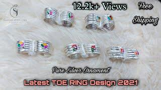 4K Latest Pure Silver TOE RING Design for girls | Fancy Leg Ring | Stylish Bicchiya | #jewelry 2021